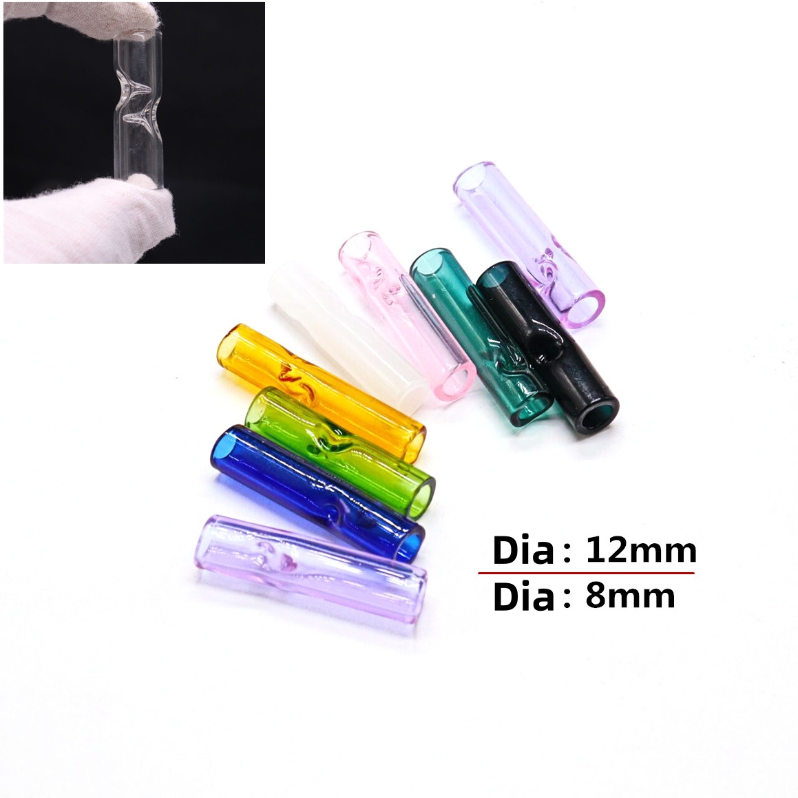 Accessories For Vaping - 4 Stuks Ronde Mond Glazen Sigaretten