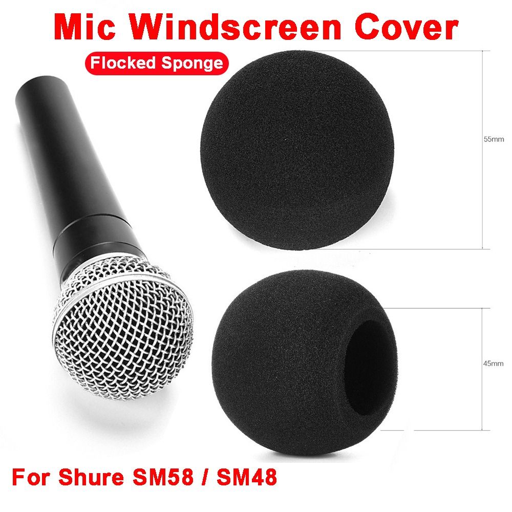 Shure Mic Sm58 - Vervangende microfoon windkap van gevlokte spons,
