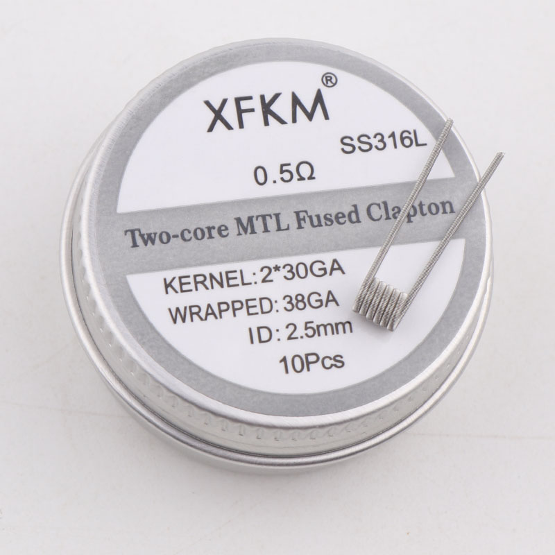 Clapton Wire Pre Built - NIEUWE XFKM 10 stks/doos NI80/A1/SS316L MTL