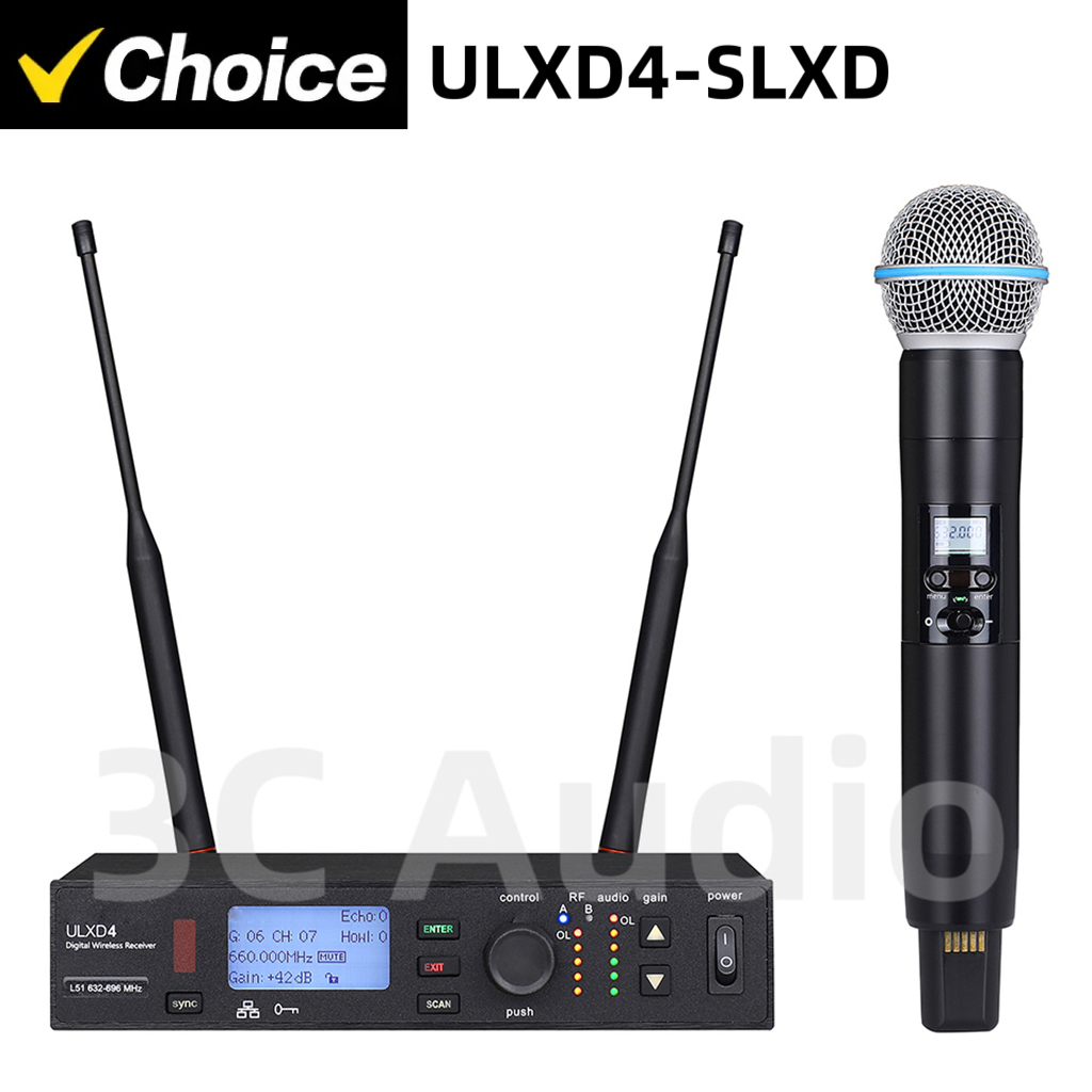 Shure Mic Sm58 - ULXD4-SLXD 500/600 MHz Professionele Draadloze Microfoon