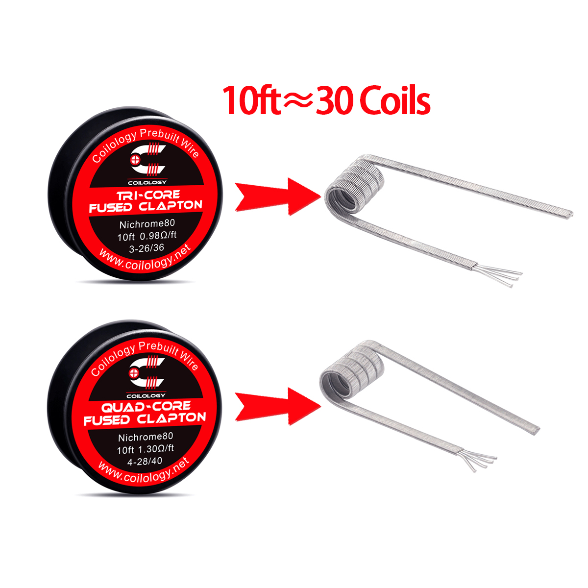 10ft Prebuilt draad Tricore/qu - Clapton Wire Pre Built recensie en prijs