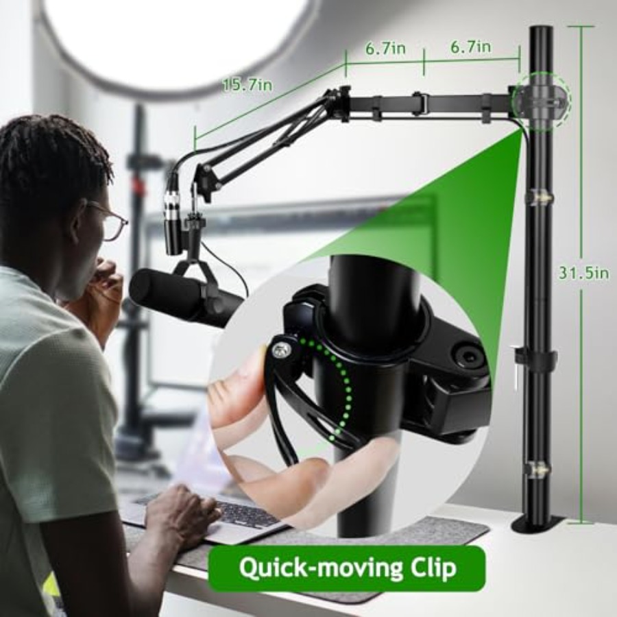 Microfoonarm, in hoogte verste - Shure Mic Sm7B recensie en prijs